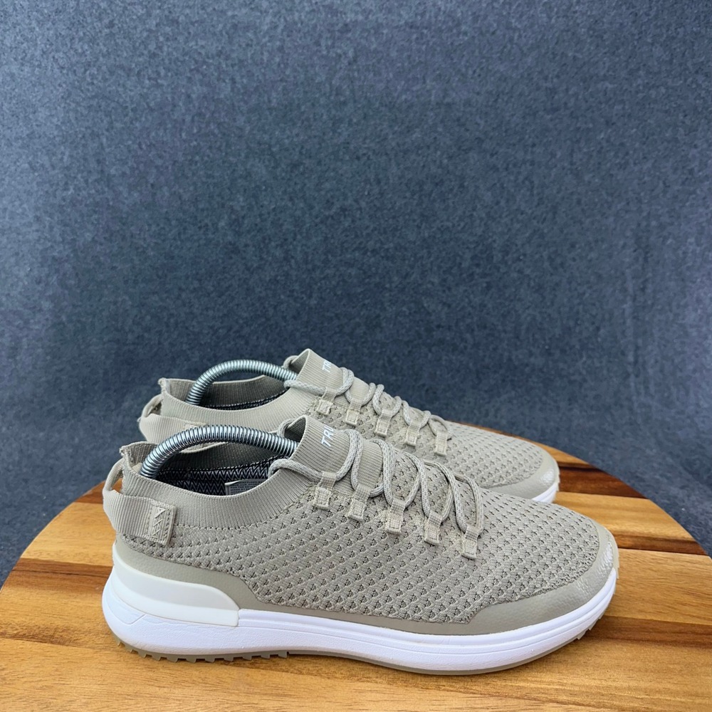 True Linkswear Golf Shoes Mens LUX Sport Size 9.5 Tan White Breathable